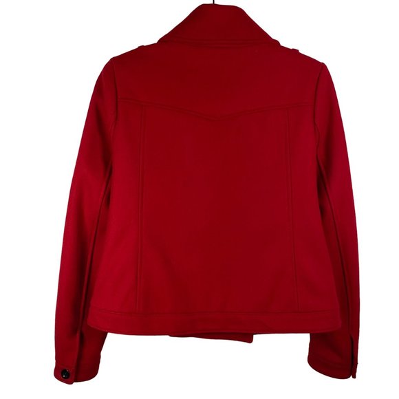 Old Navy Women's Size Small Red Button Up Wool‎ Long Sleeve Pea Coat Jacket - Picture 13 of 15